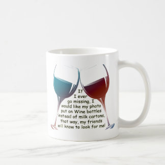 Caneca De Café Se eu vou nunca faltar… o vinho do divertimento