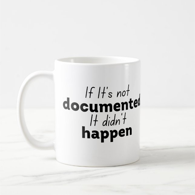 Caneca De Café Se não está documentado Não aconteceu (Esquerda)