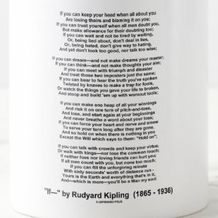 Caneca De Café Se poema por Rudyard Kipling (poema inspirado)