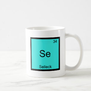 Caneca De Café Se - Selleck Símbolo de Elemento Químico Divertido