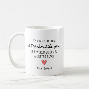 Caneca De Café Se Todos Tivessem um Professor Como Você Personali