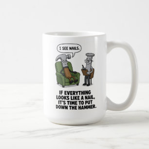 Caneca De Café Se tudo parece um prego Mug