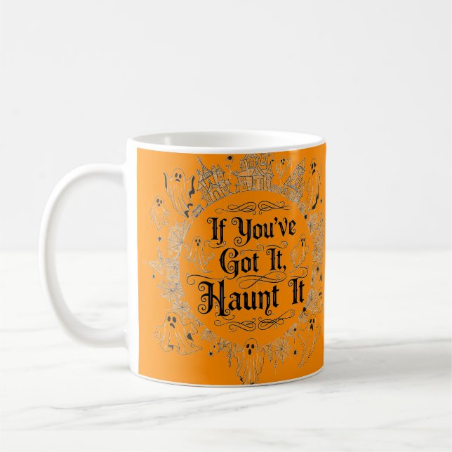 Caneca De Café Se você tem isso assombra-o - Fantasma Halloween M (Esquerda)