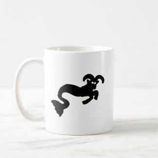 Caneca De Café Sea Goat Zodiac Mug – Minimal Capricorn Silhouette