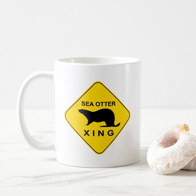 Caneca De Café Sea Otter Xing (Com Donut)