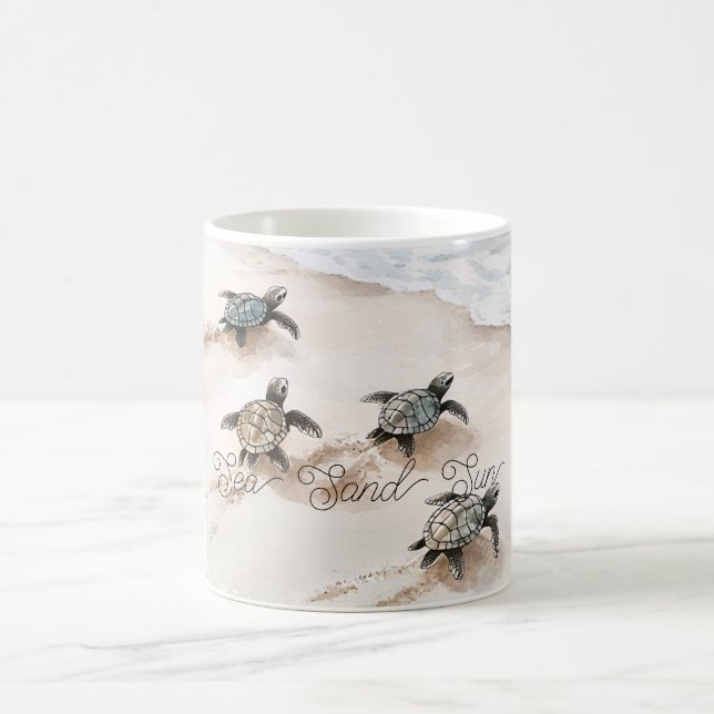 Caneca De Café  Sea Turtles Sand Sun Beach (Centro)