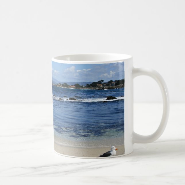 Caneca De Café Seagull em Beach, Mug (Direita)