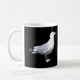 Caneca De Café Seagull Em Pé, Adicionar Texto Mug
