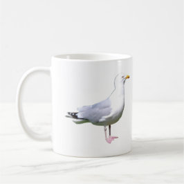 Caneca De Café Seagull Em Pé, Adicionar Texto Mug