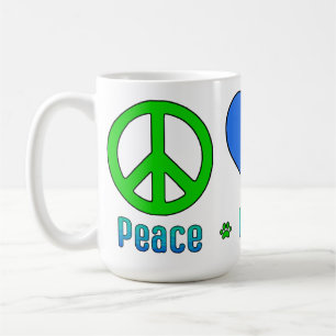 Caneca De Café Seahawks Blue Green Peace Love BBG Mug