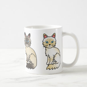 Caneca De Café Seal Tabby E Cream Tabby Birman / Ragdoll Cats