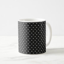 Seamless black and white polka dot pattern 