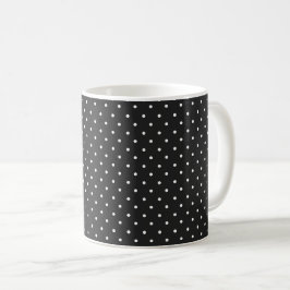 Caneca De Café Seamless black and white polka dot pattern 