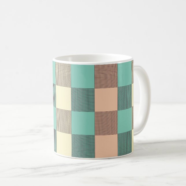 Caneca De Café Seamless plaid pattern   (Frente Esquerda)