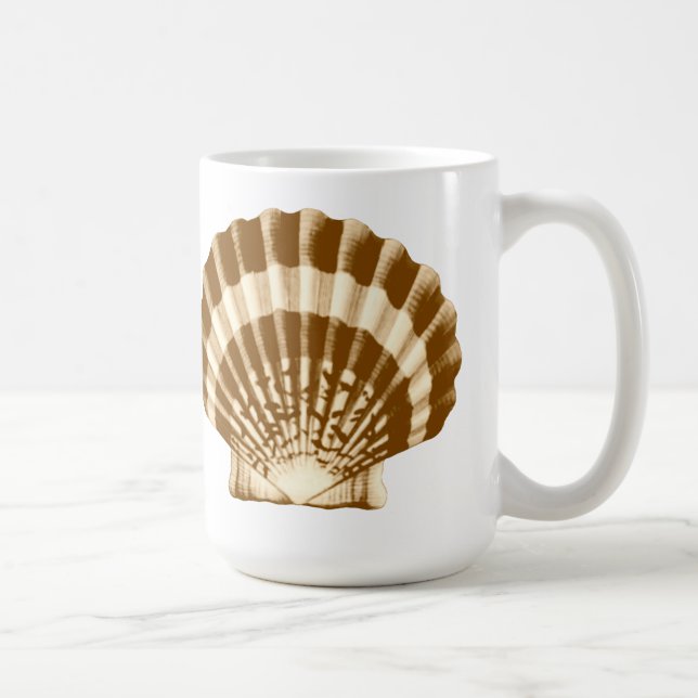 Caneca De Café Seashell - castanho e bege (Direita)
