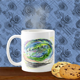 Caneca De Café Seashell Watercolor Soft Art