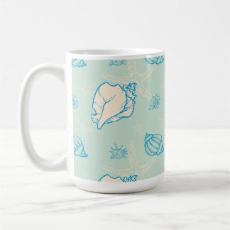 Caneca De Café seashells and starfish
