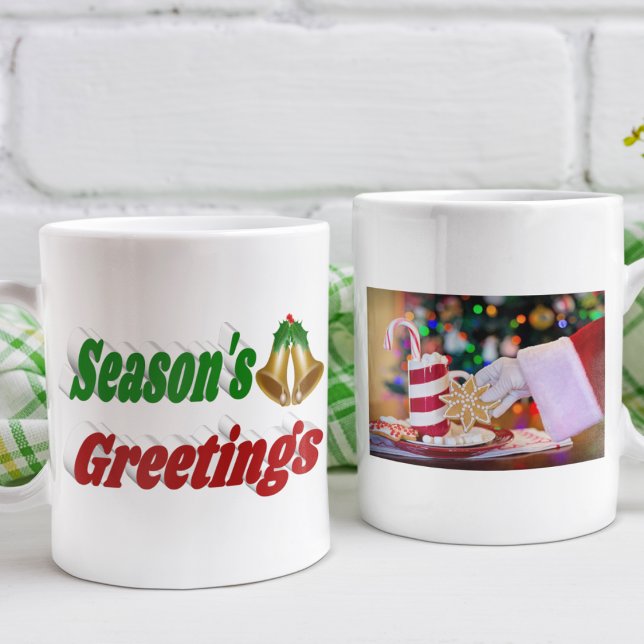 Caneca De Café Seasons Saudações Belos Fotografia de Natal (Criador carregado)