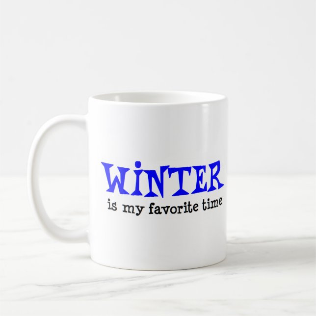 Caneca De Café seasons winter favorite time coffee mug (Esquerda)