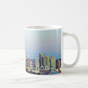 Caneca De Café Seattle com o Monte Rainier, estado de Washington,