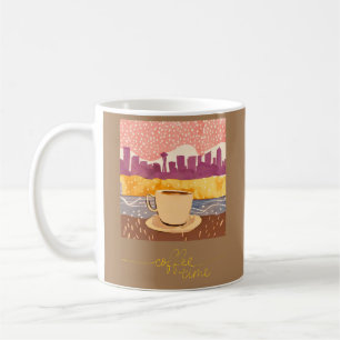 Caneca De Café Seattle Drizzle e Cores de Água de Café