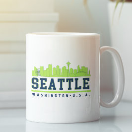 Caneca De Café Seattle Washington Beautiful Skyline City