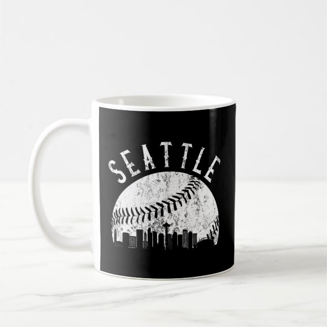 Caneca De Café Seattle Washington Skyline (Esquerda)