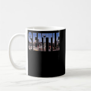 Caneca De Café Seattle Washington Skyline Gift Keepsasair Souveni