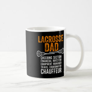 Caneca De Café Seção de Aplausos do jogador de Pai Lacrosse Engra