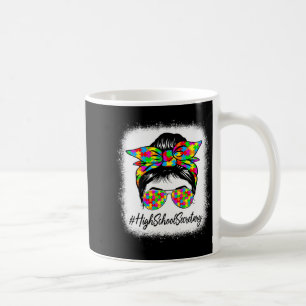 Caneca De Café Secretária do Ensino Médio Coque Desarrumado Mulhe