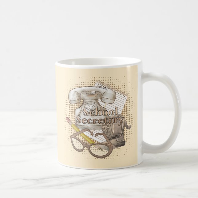 Caneca De Café Secretário Escolar (Direita)