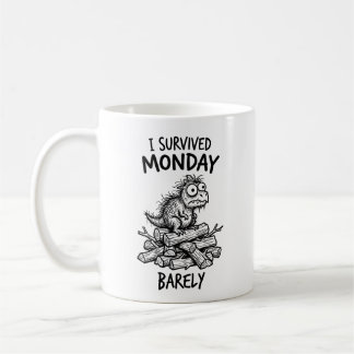 Caneca De Café Segunda-feira Clássica Sobrevivência Matinal