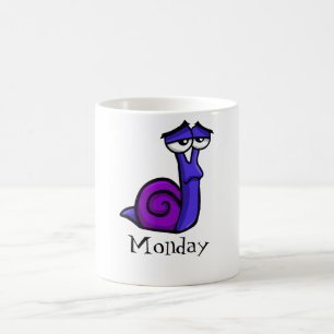 Caneca De Café Segunda-feira Sad Snail