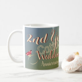 Caneca De Café segundo Ano Casamento Aniversário Lily do Vale