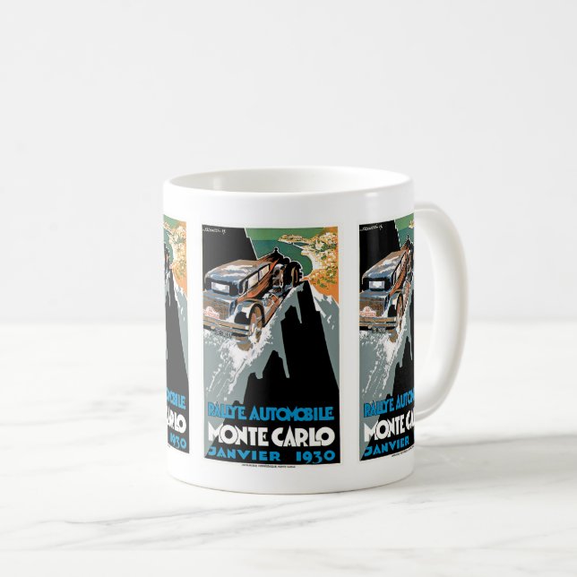 Caneca De Café segundo Grande Prêmio Automobile de Mônaco (Frente Esquerda)