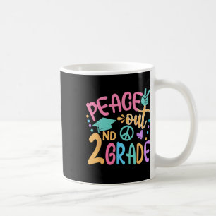 Caneca De Café Segundo Peace Out Grade Bye Bye School Hello Summe