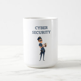 Caneca De Café Segurança cibernética: o policial Legal sobre patr