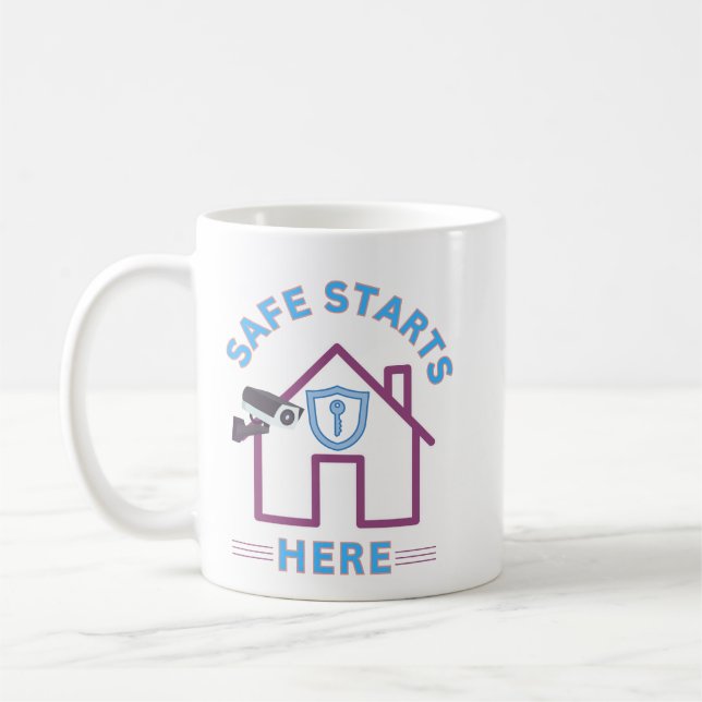 Caneca De Café Segurança começa aqui (Esquerda)