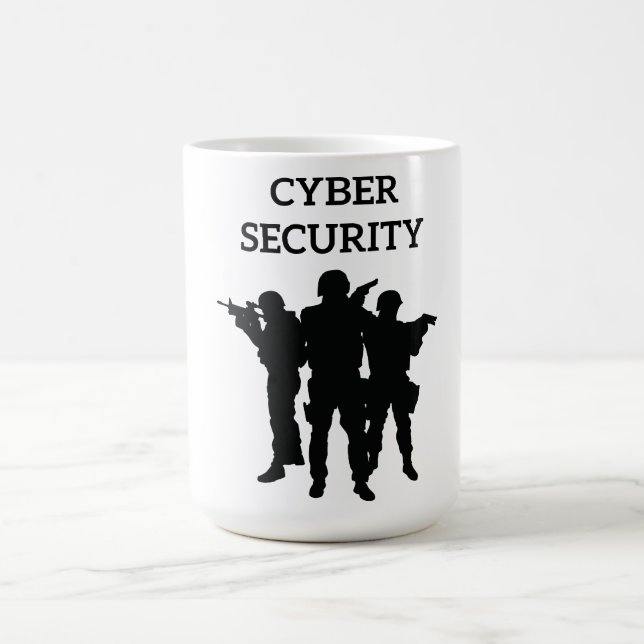 Caneca De Café Segurança de TI: A Esquadra de Defesa Digital (Centro)