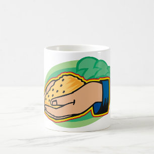 Caneca De Café Segurando Mug De Milho