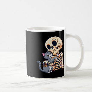 Caneca De Café Segurando Um Gato De Gato Bonito De Halloween Gato