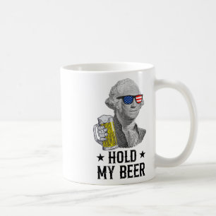 Caneca De Café Segure minha cerveja George Washington Patriot Eng