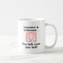 Caneca De Café Seguro e roupa interior - ambos cobrem o seu mas