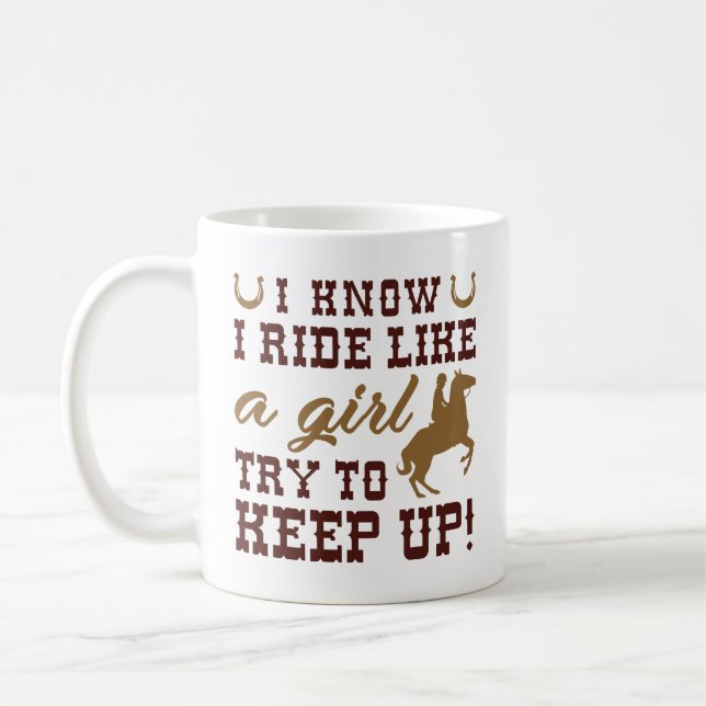 Caneca De Café Sei Que Ando Como Uma Garota Tentando Continuar. (Esquerda)