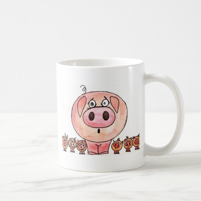 Caneca De Café Seis porcos pequenos (Direita)