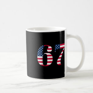 Caneca De Café Seis Sete 67 Meme Engraçado Bandeira Americana Hal