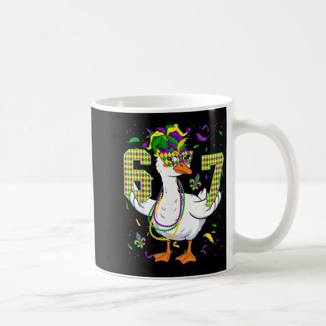 Caneca De Café Seis Sete 67 Meme Ganso Com Chapéu de Bobo &amp; C (Direita)