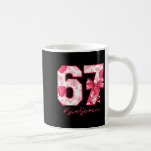 Caneca De Café Seis Sete 67 Meme Garota Coquete Arco Divertido Ge