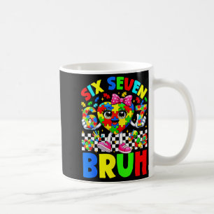 Caneca De Café Seis sete bruh 6 7 puzzle coração 67 consciência d