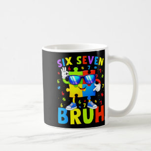 Caneca De Café Seis sete bruh conscientização do autismo 67 autis